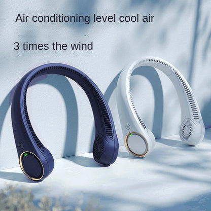 【50% OFF】【Artefact de vară】Turbină ventilator cu gât suspendat fără lame USB reîncărcabil silențios