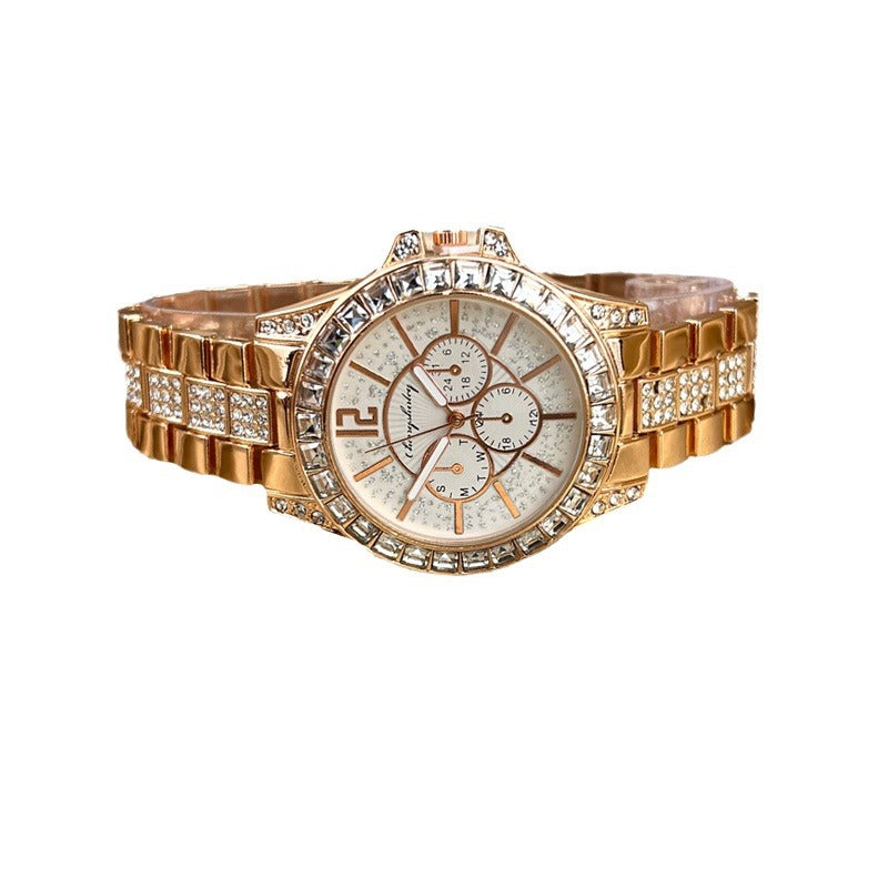 【50% OFF】【QUARTZ】⌚️Ceas de dama cu set de diamante