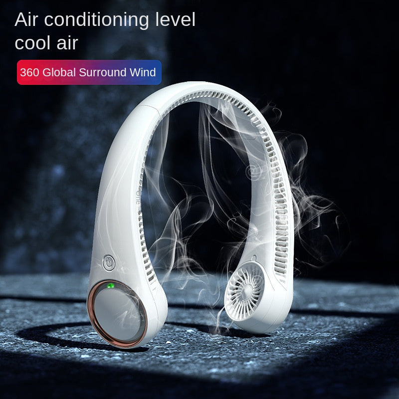 【50% OFF】【Artefact de vară】Turbină ventilator cu gât suspendat fără lame USB reîncărcabil silențios